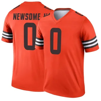 Men's Greg Newsome II Orange Legend Inverted Football Jersey