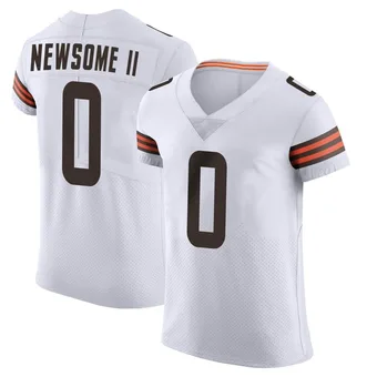 Men's Greg Newsome II White Elite Vapor Football Jersey