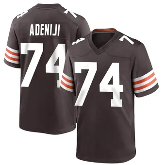 Men's Hakeem Adeniji Brown Game Team Color Football Jersey