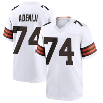 Men's Hakeem Adeniji White Game Football Jersey