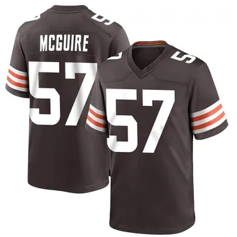 Men's Isaiah McGuire Brown Game Team Color Football Jersey