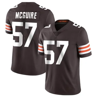 Men's Isaiah McGuire Brown Limited Team Color Vapor Untouchable Football Jersey