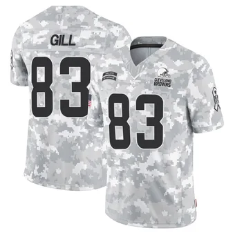 Men's Jaelen Gill Arctic Camo Limited 2024 Salute to Service Football Jersey