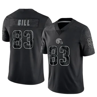 Men's Jaelen Gill Black Limited Reflective Football Jersey