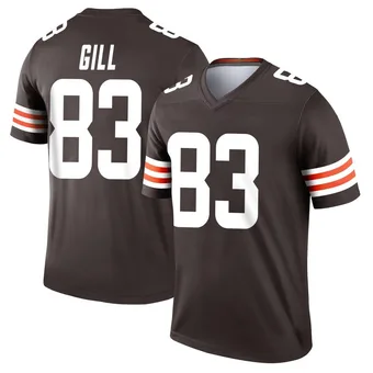 Men's Jaelen Gill Brown Legend Football Jersey