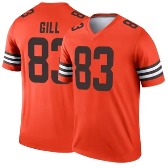 Men's Jaelen Gill Orange Legend Inverted Football Jersey