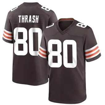 Men's Jamari Thrash Brown Game Team Color Football Jersey