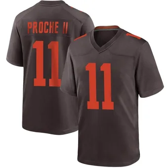 Men's James Proche II Brown Game Alternate Football Jersey