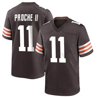 Men's James Proche II Brown Game Team Color Football Jersey