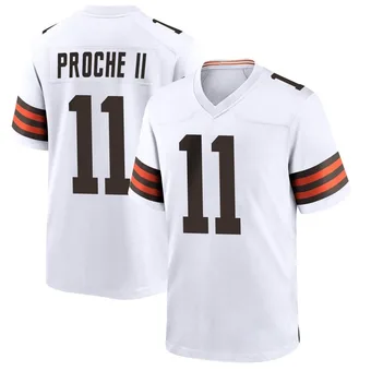 Men's James Proche II White Game Football Jersey