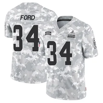 Men's Jerome Ford Arctic Camo Limited 2024 Salute to Service Football Jersey