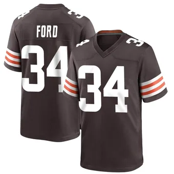 Men's Jerome Ford Brown Game Team Color Football Jersey