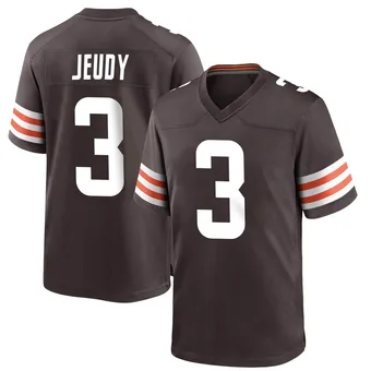 Men's Jerry Jeudy Brown Game Team Color Football Jersey