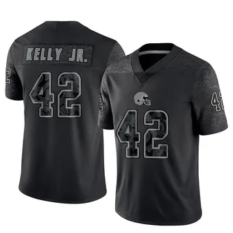 Men's John Kelly Jr. Black Limited Reflective Football Jersey