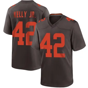 Men's John Kelly Jr. Brown Game Alternate Football Jersey