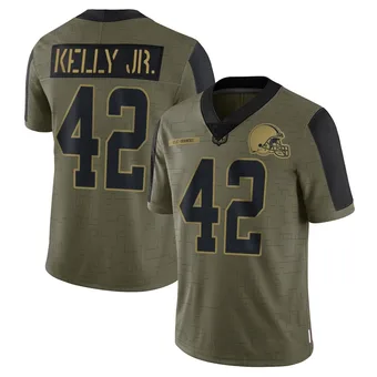 Men's John Kelly Jr. Olive Limited 2021 Salute To Service Football Jersey