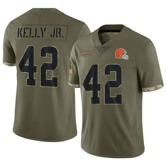 Men's John Kelly Jr. Olive Limited 2022 Salute To Service Football Jersey