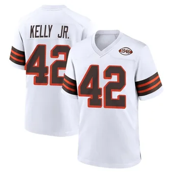 Men's John Kelly Jr. White Game 1946 Collection Alternate Football Jersey