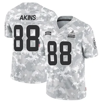 Men's Jordan Akins Arctic Camo Limited 2024 Salute to Service Football Jersey