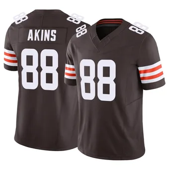 Men's Jordan Akins Brown Limited Vapor F.U.S.E. Football Jersey