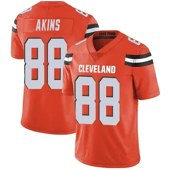 Men's Jordan Akins Orange Limited Alternate Vapor Untouchable Football Jersey