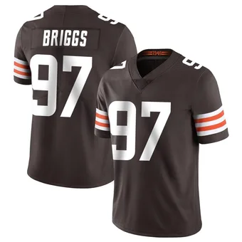 Men's Jowon Briggs Brown Limited Team Color Vapor Untouchable Football Jersey