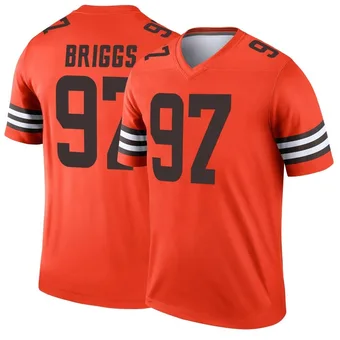 Men's Jowon Briggs Orange Legend Inverted Football Jersey