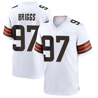 Men's Jowon Briggs White Game Football Jersey