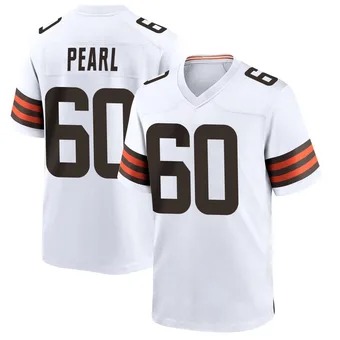 Men's Julian Pearl White Game Football Jersey