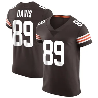 Men's Kaden Davis Brown Elite Vapor Football Jersey