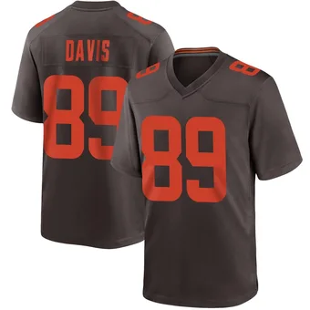 Men's Kaden Davis Brown Game Alternate Football Jersey