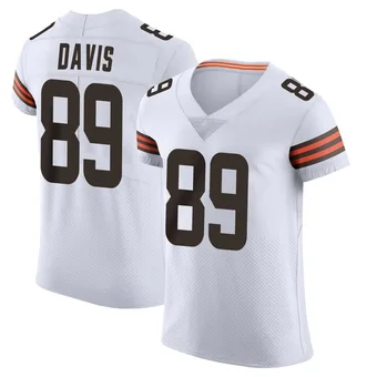 Men's Kaden Davis White Elite Vapor Football Jersey