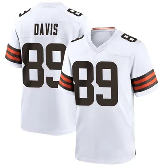 Men's Kaden Davis White Game Football Jersey