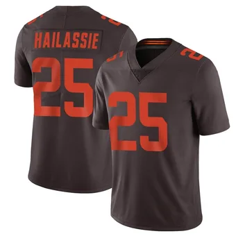 Men's Kahlef Hailassie Brown Limited Vapor Alternate Football Jersey