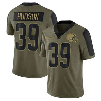 Men's Khaleke Hudson Olive Limited 2021 Salute To Service Football Jersey