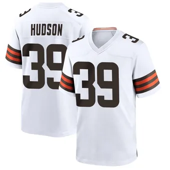 Men's Khaleke Hudson White Game Football Jersey