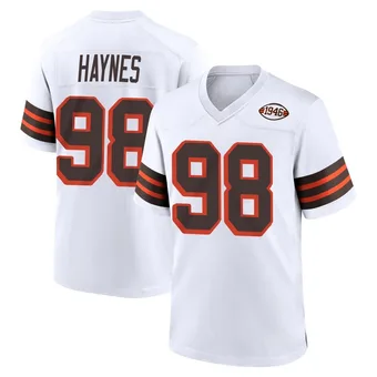 Men's Marcus Haynes White Game 1946 Collection Alternate Football Jersey