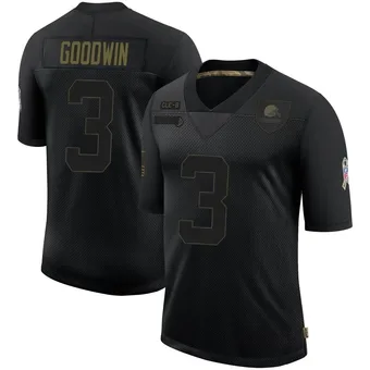 Men's Marquise Goodwin Black Limited 2020 Salute To Service Football Jersey