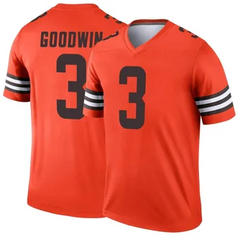 Men's Marquise Goodwin Orange Legend Inverted Football Jersey