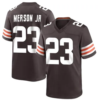 Men's Martin Emerson Jr. Brown Game Team Color Football Jersey