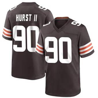 Men's Maurice Hurst II Brown Game Team Color Football Jersey