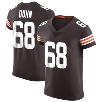 Men's Michael Dunn Brown Elite Vapor Football Jersey