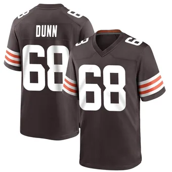 Men's Michael Dunn Brown Game Team Color Football Jersey