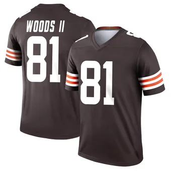 Men's Michael Woods II Brown Legend Football Jersey