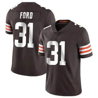 Men's Mike Ford Jr. Brown Limited Team Color Vapor Untouchable Football Jersey