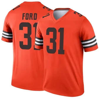 Men's Mike Ford Jr. Orange Legend Inverted Football Jersey