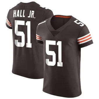 Men's Mike Hall Jr. Brown Elite Vapor Football Jersey