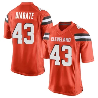 Men's Mohamoud Diabate Orange Game Alternate Football Jersey