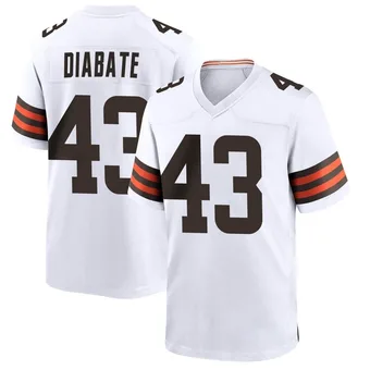 Men's Mohamoud Diabate White Game Football Jersey