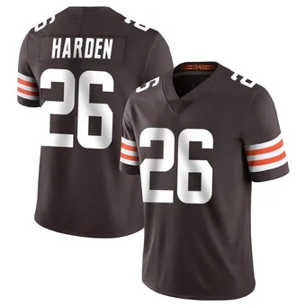 Men's Myles Harden Brown Limited Team Color Vapor Untouchable Football Jersey